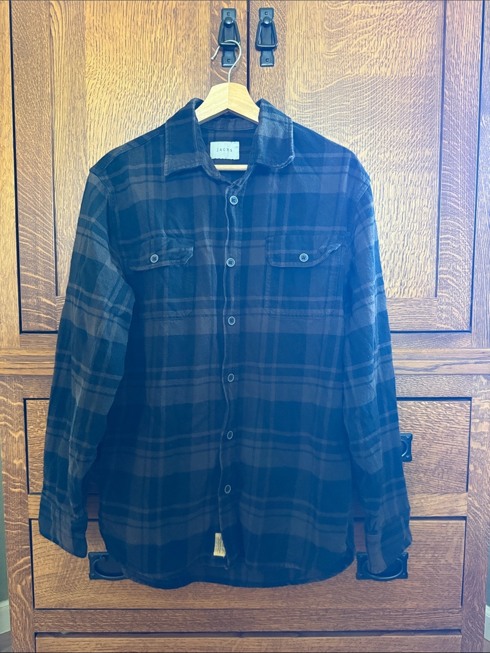 Jachs men’s brown and black plaid shirt medium